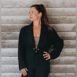 Vintage Wild West Garment Co black wool jacket, size M Made in Canada